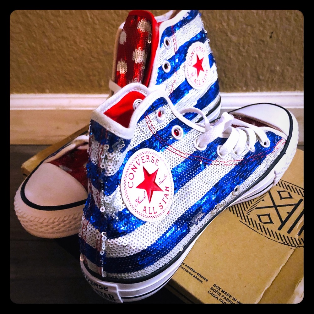 Converse chuck Taylor’s sequin flag